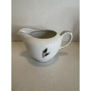 Vintage Creamer Silver Wheat Fukagawa Arita 928 Japan Porcelain MCM